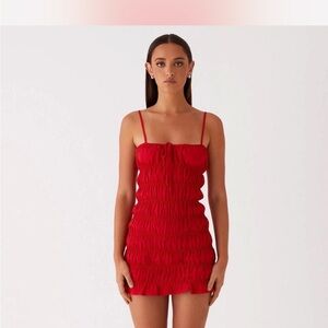 Peppermayo Part timer Ruched Mini Dress